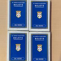 4 CONFEZIONI CARTE DA BELOTE