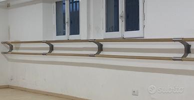 Sostegni a muro doppi sbarre danza