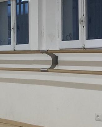 Sostegni a muro doppi sbarre danza