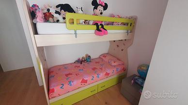 Letto a castello in laminato della Colombini