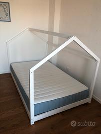 Letto casetta 1 piazza e mezza + materasso