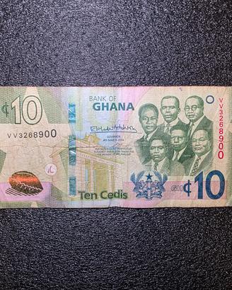 Banconota Ghana Cedis 10  Numismatica Autentica Ra
