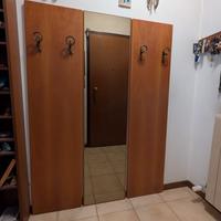 PANNELLO ATTACCAPANNI IN LEGNO NOCE