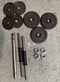 Set pesi barbell York con dischi 2.5kg e 1.25kg