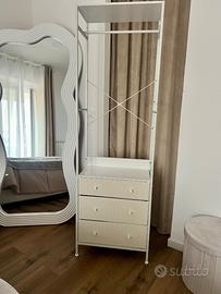 Armadio appendiabiti con cassetti da ingresso