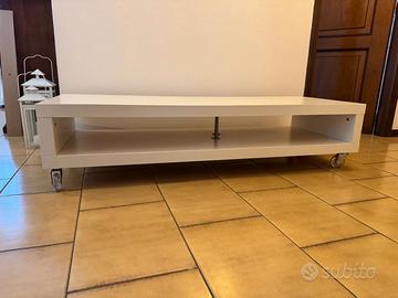 tavolino  porta TV  con Ruote Trasparenti