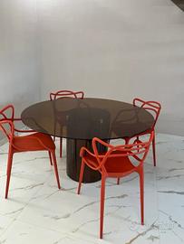 Tavolo Ambra vetro 140 cm