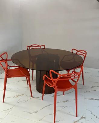 Tavolo Ambra vetro 140 cm