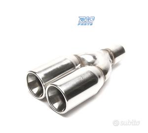 TERMINALE SCARICO DOPPIO TONDO GRANDE IN ACCIAIO I