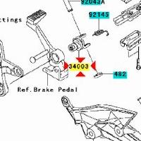 Cavallotto pedana ant dx Kawasaki Z750 340030025