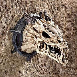 Teschio di drago fantasy design toscano
