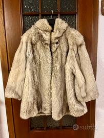 Pelliccia vera vintage beige/tortora