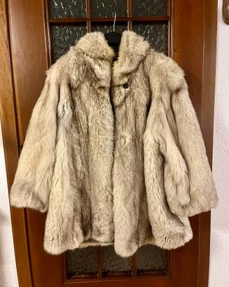 Pelliccia vera vintage beige/tortora