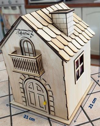 Casetta in legno porta cialde caffè