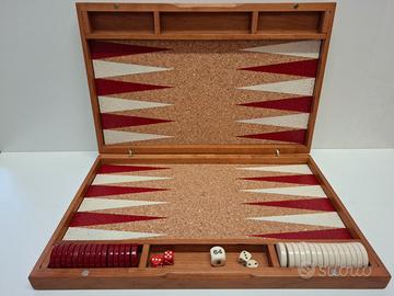 Backgammon valigetta in legno
