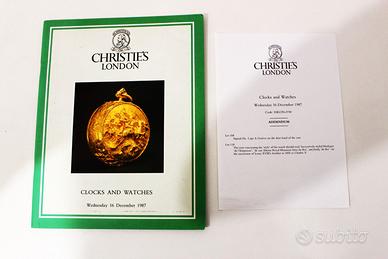 Catalogo Orologi Raro Christie's London 1987