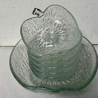 Set Macedonia A Forma Di Mela In Vetro Anni 70/80