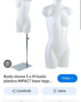 Mezzo busto donna completo con base e custodia