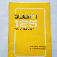 Ducati 125 Six Days 1977 manuale uso manutenzione 