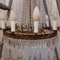 lampadario impero 9 luci restaurato