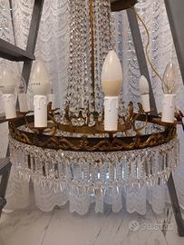 lampadario impero 9 luci restaurato