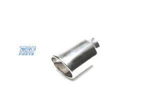 TERMINALE SCARICO OVALE BORDO ARROTONDATO IN ACCIA