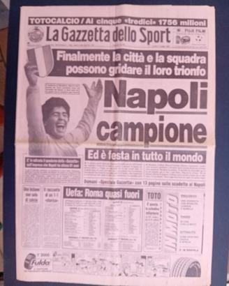 La gazzetta dello sport Primo scudetto Napoli 1987