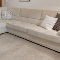Divano Modulare Beige chiaro scamosciato
