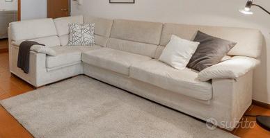 Divano Modulare Beige chiaro scamosciato