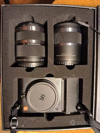 mirrorless xiaomi yi M1 + 2 obbiettivi 