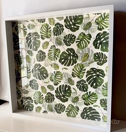 Quadro con piante 50x50 - cornice profonda