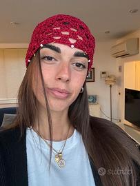 Bandana Vintage Style Crochet Uncinetto Fatto mano
