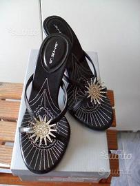 Sandali neri donna scarpe estive n. 37