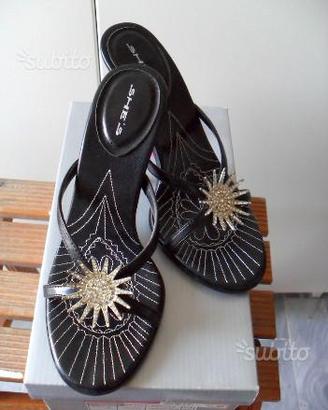 Sandali neri donna scarpe estive n. 37