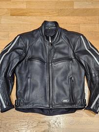 Giubbotto moto in pelle + guanti moto