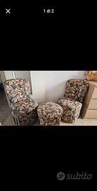 Set poltrone vintage e pouf