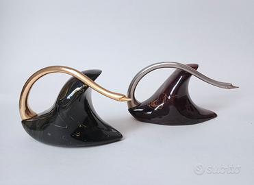 DE STIJL Firenze 2 CIGNI SCULTURA stilizzata LEGNO