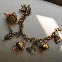 bracciale Vintage anni 60 ciondoli tema asiatici