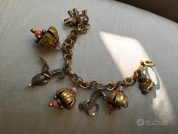 bracciale Vintage anni 60 ciondoli tema asiatici
