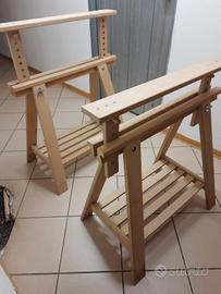 2 cavalletti in legno