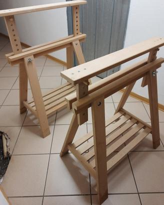 2 cavalletti in legno