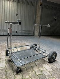 Carrello porta Kart cromato