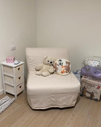 Poltrona letto IKEA LYCKSELE LÖVÅS con materasso