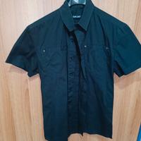 Camicia maniche corte nera taglia M,