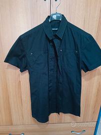 Camicia maniche corte nera taglia M,