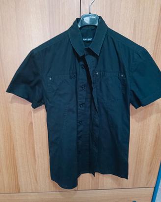 Camicia maniche corte nera taglia M,