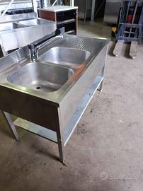 Lavello professionale 2 vasche 140x70