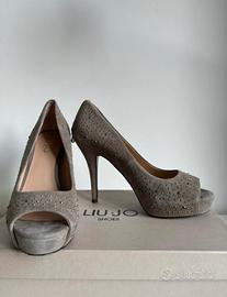 Liu Jo open toe scamosciate color fango