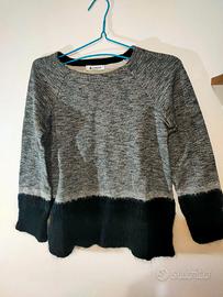 Maglione Dondup grigio chiaro e nero mélange - M