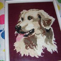QUADRO CANE INTESSUTO CON SIGILLO VENDITORE